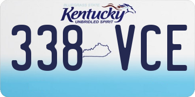 KY license plate 338VCE