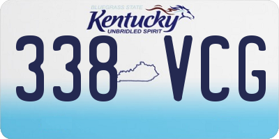 KY license plate 338VCG