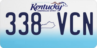 KY license plate 338VCN