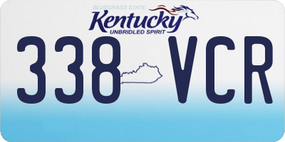 KY license plate 338VCR