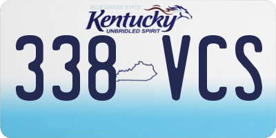 KY license plate 338VCS