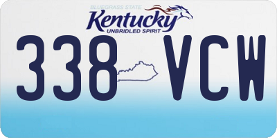 KY license plate 338VCW