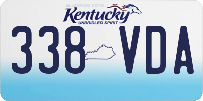 KY license plate 338VDA