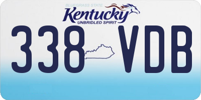 KY license plate 338VDB