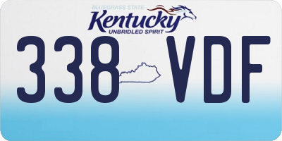 KY license plate 338VDF