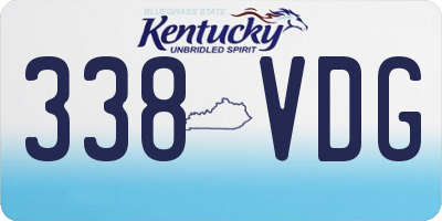 KY license plate 338VDG