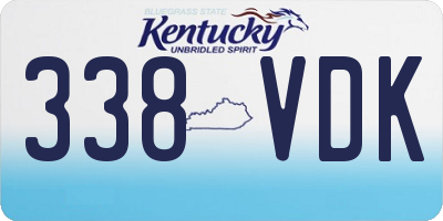 KY license plate 338VDK