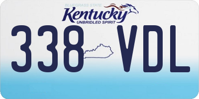KY license plate 338VDL