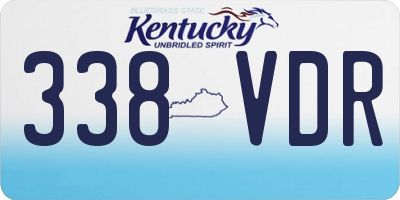 KY license plate 338VDR