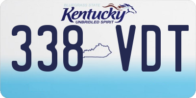 KY license plate 338VDT