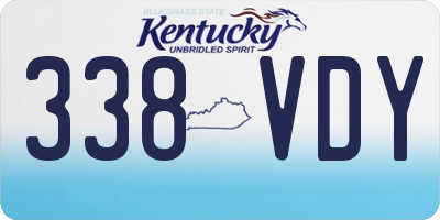 KY license plate 338VDY