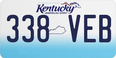 KY license plate 338VEB