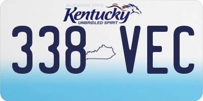 KY license plate 338VEC