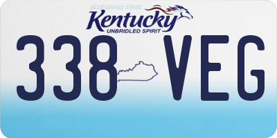 KY license plate 338VEG