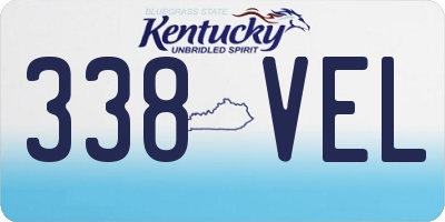 KY license plate 338VEL
