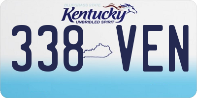 KY license plate 338VEN