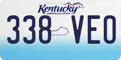 KY license plate 338VEO