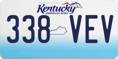 KY license plate 338VEV