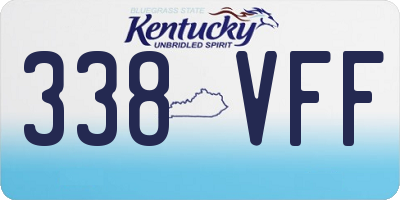 KY license plate 338VFF