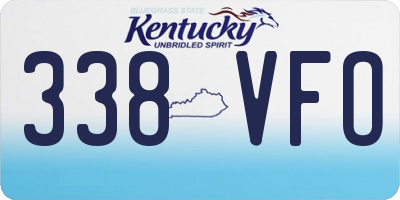 KY license plate 338VFO