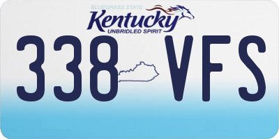 KY license plate 338VFS