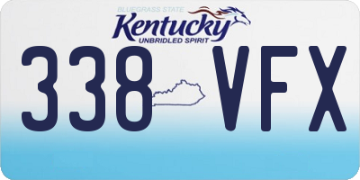 KY license plate 338VFX