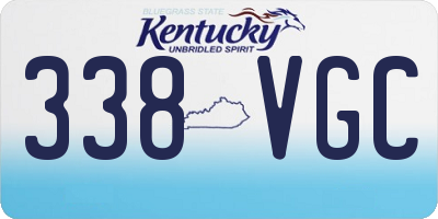 KY license plate 338VGC