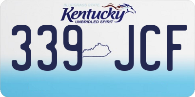 KY license plate 339JCF