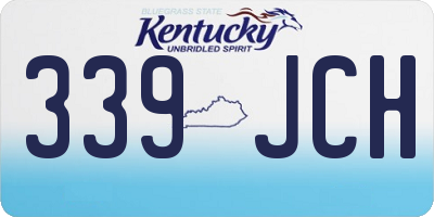KY license plate 339JCH