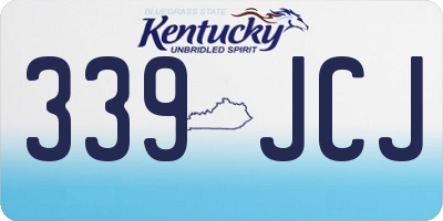 KY license plate 339JCJ