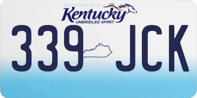 KY license plate 339JCK