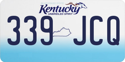 KY license plate 339JCQ