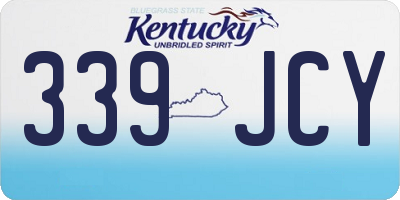KY license plate 339JCY