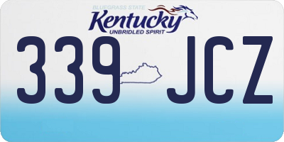 KY license plate 339JCZ