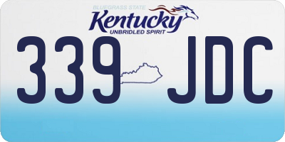 KY license plate 339JDC
