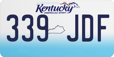 KY license plate 339JDF