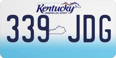 KY license plate 339JDG