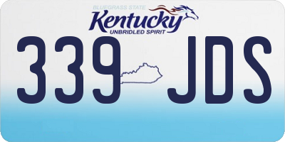 KY license plate 339JDS