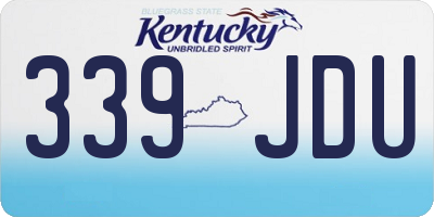 KY license plate 339JDU