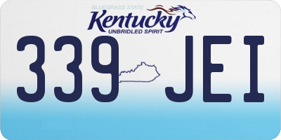 KY license plate 339JEI