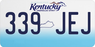 KY license plate 339JEJ
