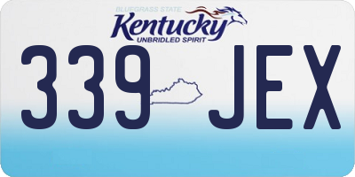 KY license plate 339JEX