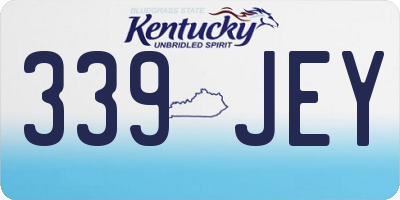 KY license plate 339JEY