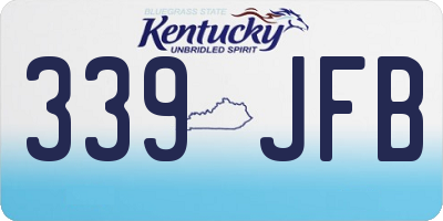 KY license plate 339JFB
