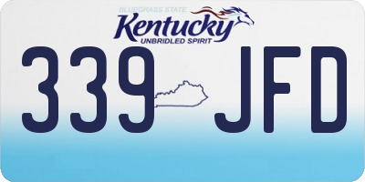 KY license plate 339JFD