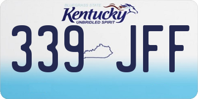 KY license plate 339JFF