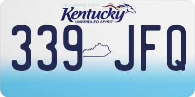 KY license plate 339JFQ