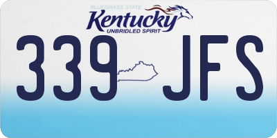 KY license plate 339JFS