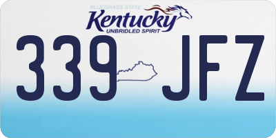 KY license plate 339JFZ