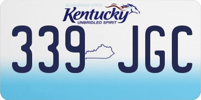 KY license plate 339JGC